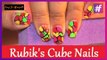 Block Nail Art | Rubik's Cube Nails | Nail Art Tutorial