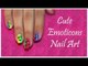 Cute Emoticons Nail | Dual Shade Nails | Insane Nails and Tattoos
