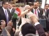 PM Modi pays tribute Gandhi statue at Gandhi Memorial in Washington