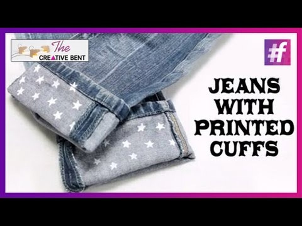 Easy DIY : Jeans with Printed Cuffs for Men and Women