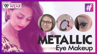 Eye Makeup for Girls Who Wear Glasses | Metallic Eye Makeup Tutorial