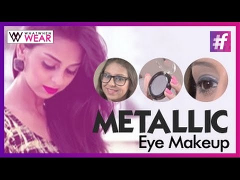 Eye Makeup for Girls Who Wear Glasses | Metallic Eye Makeup Tutorial