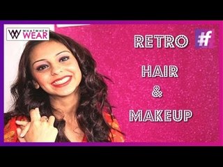 Retro Hair & Makeup | Bright lips | Curls
