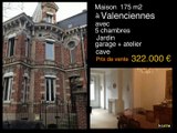 Maison à vendre de 175 m2 avec 5 chambres, jardin, garage,atelier à Valenciennes dans le Nord pas de Calais située dans le secteur piscine proche centre de la ville. Cette habitation bourgeoise, avec hall, salon, séjour, salle à manger, cuisine équipée