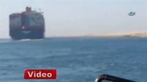 İki Konteyner Gemisi Süveyş Kanalı'nda Böyle Çarpıştı