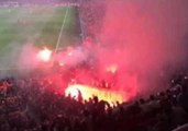 Galatasaray Fans Throw Flares Onto Emirates Pitch