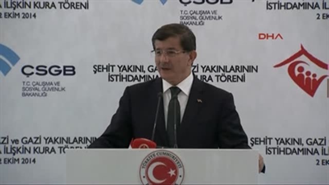 Başbakan Davutoğlu Şehit Yakını, Gazi ve Gazi Yakınlarının İstihdamına İlişkin Kura Töreninde...