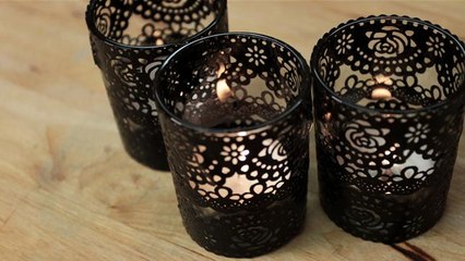 How To Make Black Lace Candles