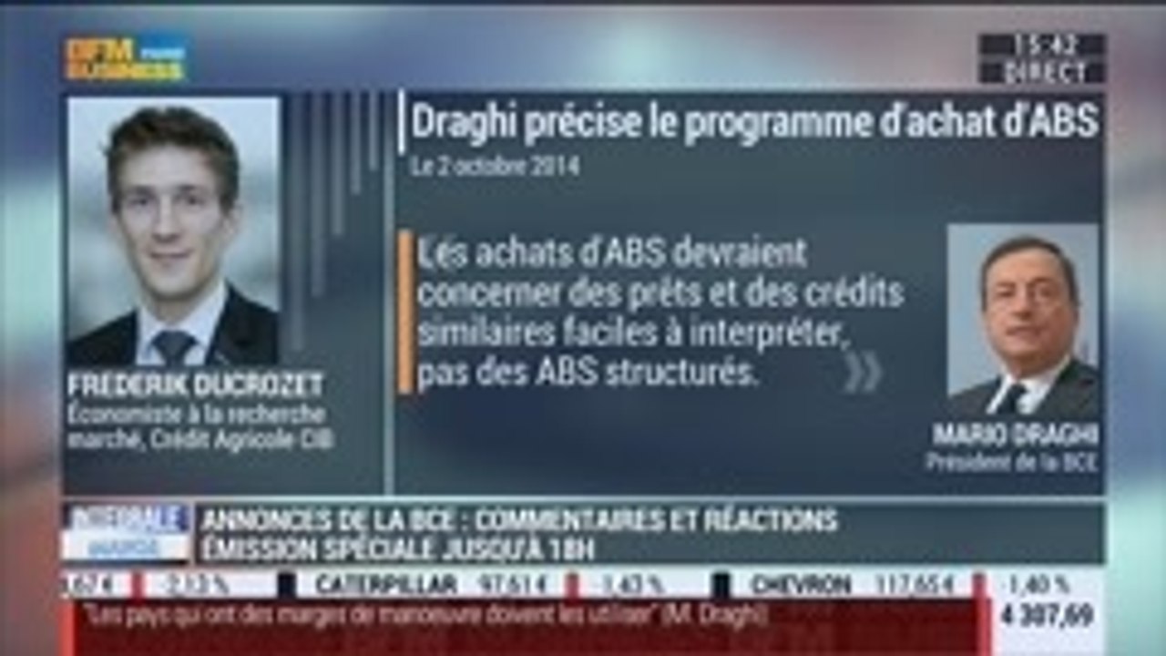 Conférence de presse de Mario Draghi: les réactions de Frédérik Ducrozet et Benaouda Abdeddaïm - 02/10