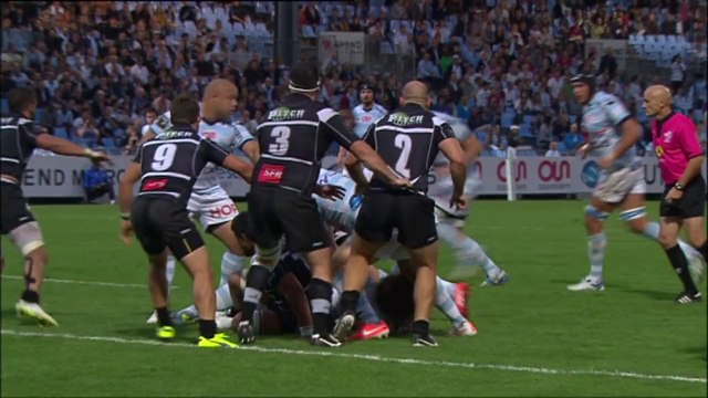 TOP14 - Racing-Brive: Essai 1 François Van Der Merwe (RAC) - J8 - Saison 2014/2015