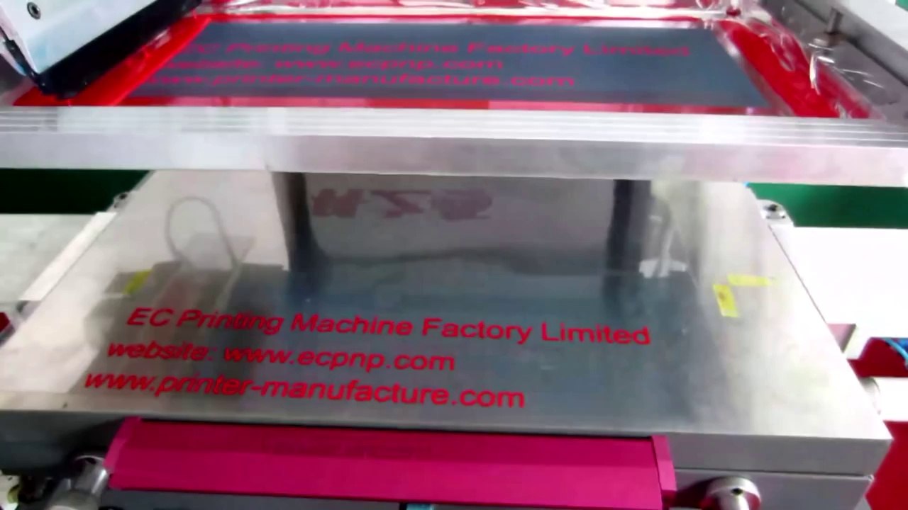 Flat Bed Screen Printing Machine Flat Screen Printer Plane Screen Printer_(720p)
