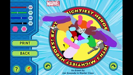 Marvel - Draw Your Hero Let's Play / PlayThrough / WalkThrough Part  - Drawing My Own Version Of Thor