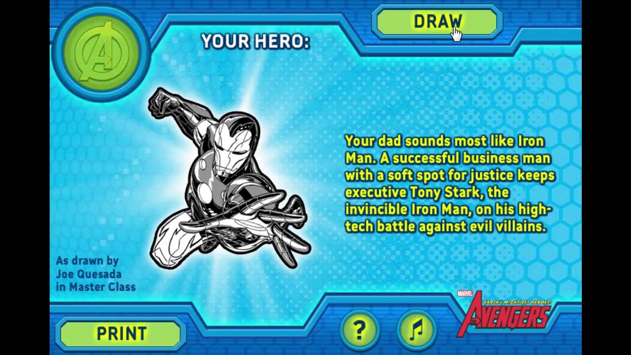 Marvel - Draw Your Hero Let's Play / PlayThrough / WalkThrough Part  - Drawing A SuperHero