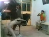 barber slap on the face of man and boy (very funny) ha ha ha ha