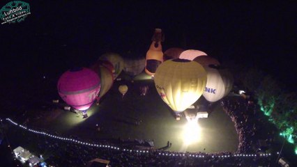 Ballonfestival Halverde 2014 - Ballonglühen + Feuerwerk aus der Vogelperspektive