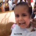 little boy weeping during hair cut.