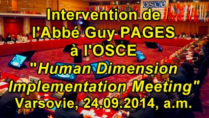 Liberté d'expression et islamophobie à l'OSCE 2014