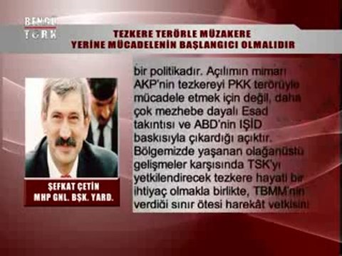 SÖZ UÇAR YAZI KALIR - ŞEFKAT ÇETİN 03.10.2014