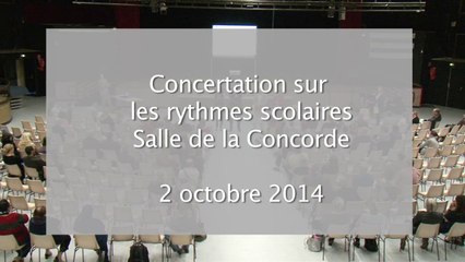 concertation sur la reforme scolaire à Petite Synthe le 2 octobre 2014