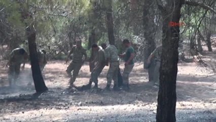 Orman Yangınını Asker ve İtfaiye Söndürdü