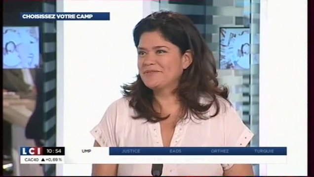 Raquel Garrido sur LCI à Choisissez votre Camp le 03/10/2014