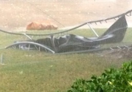 Texas Storms Fire Trampoline to a New Temporary Home