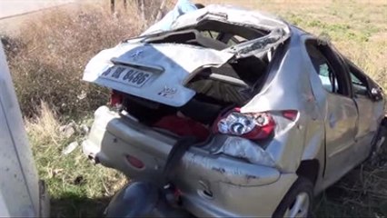 Kazan'da Otomobil Şarampole Yuvarlandı: 5 Yaralı