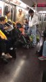 Crazy Flower Man Threatens Family on NYC F Train Subway