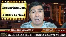 Kansas St Wildcats vs. Texas Tech Red Raiders Free Pick Prediction NCAA College Football Odds Preview 10-4-2014