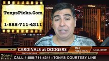 LA Dodgers vs. St Louis Cardinals Free Pick Prediction Game 1 MLB NLDS Odds Preview 10-3-2014