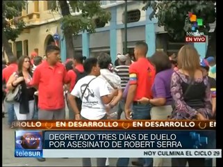 Pueblo venezolano despide en capilla ardiente a diputado Robert Serra