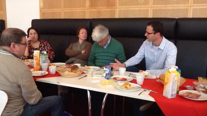 Afscheidseten op het werk met onze potential Mike