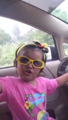 Go Nawaz Go - Imran Khan Zindabad by a little girl in car