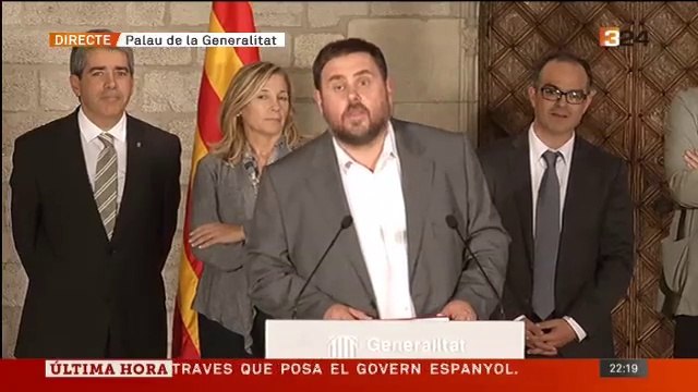 Els polítics de l'acord del 9-N responen les preguntes dels periodistes