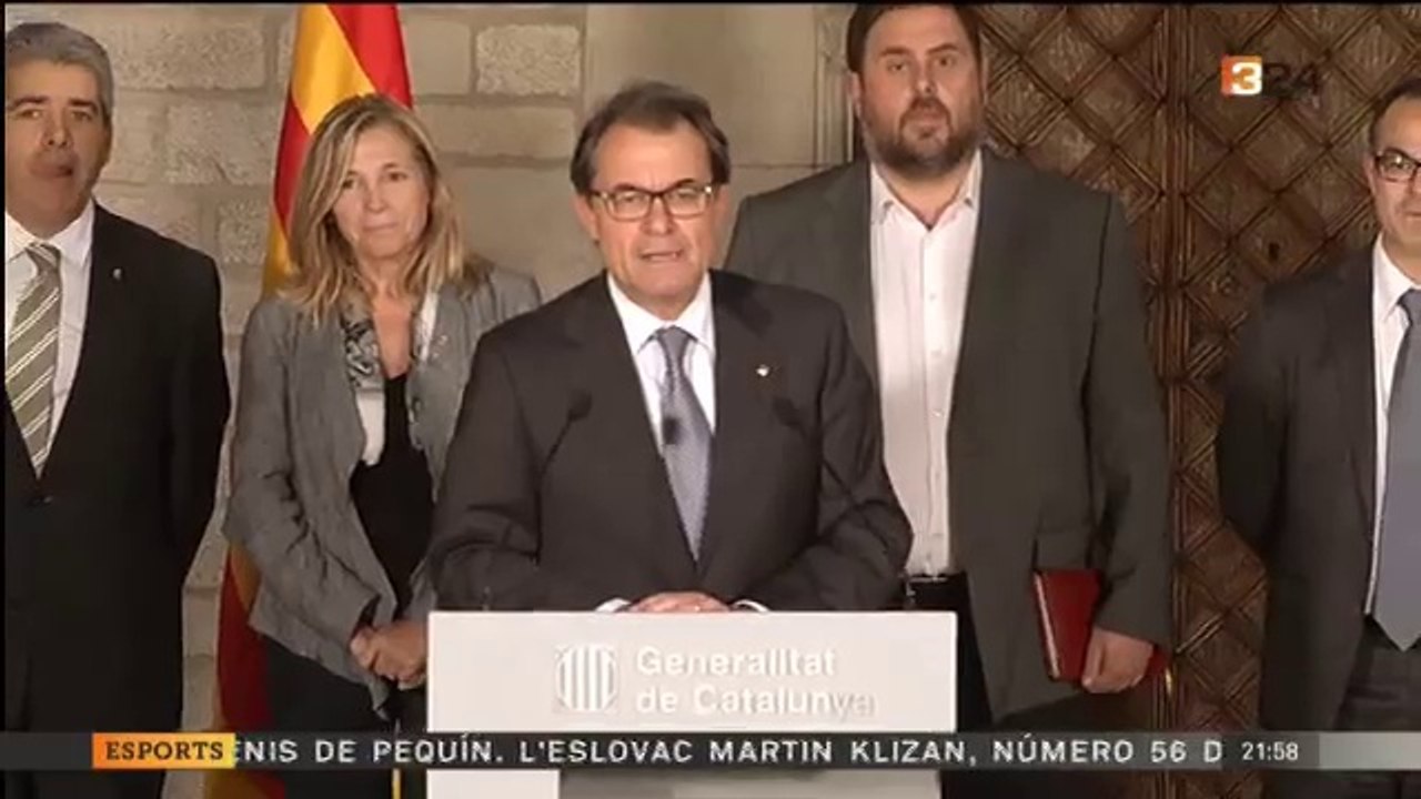 Compareixença de Mas i els partits favorables al 9-N