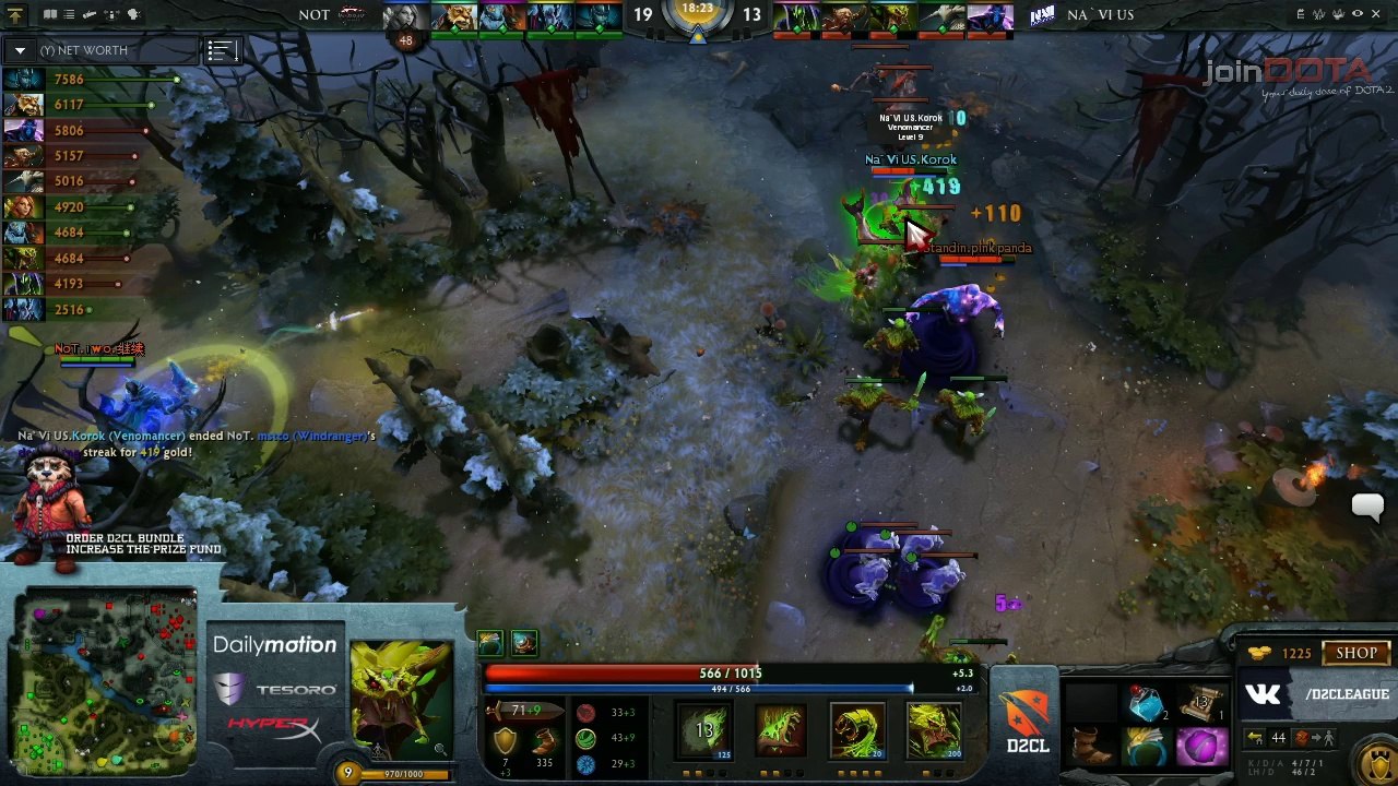 Na'Vi US vs NoT Game 1 - Dota 2 Champions League @TobiWanDOTA & Clairvoyance