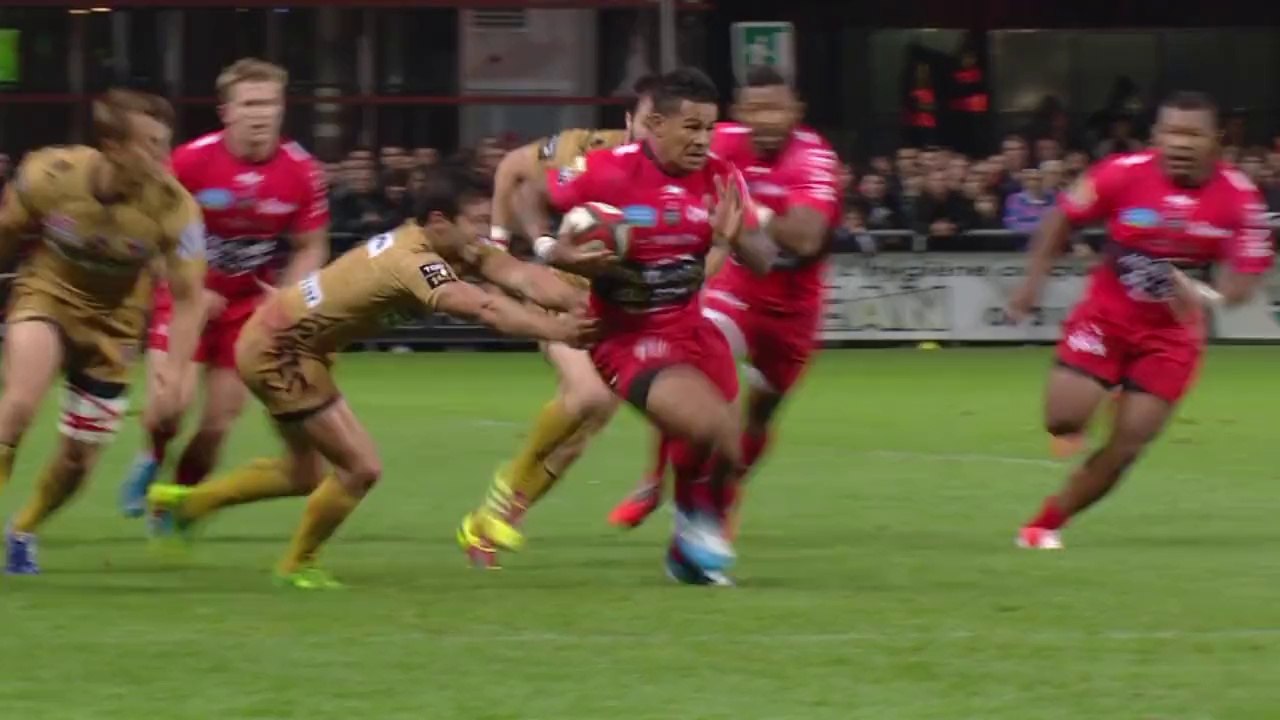 Oyonnax-Toulon: Essai Juan Smith (TLN) - J8 - Saison 2014/2015