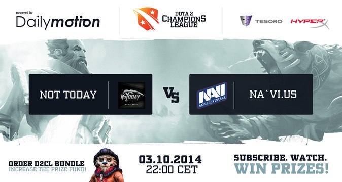 Na'Vi US vs NoT Game 3 - Dota 2 Champions League @TobiWanDOTA & Clairvoyance