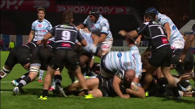 TOP14 - Racing-Brive: Essai 2 François Van Der Merwe (RAC) - J8 - Saison 2014/2015