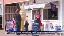 Banksy mural painted over by UK resort's street cleaners