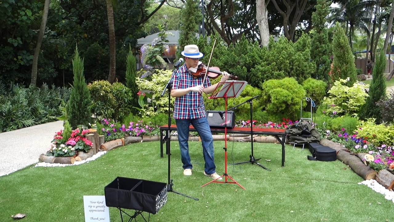 [Sony RX100 III] Pharrell Williams Happy by Violinist Dan @ Sentosa Buskers Festival 2014