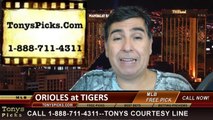 MLB Odds Detroit Tigers vs. Baltimore Orioles Game 3 ALDS Free Pick Prediction Preview 10-5-2014