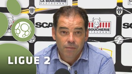 Conférence de presse Angers SCO - US Créteil-Lusitanos (3-0) : Stéphane MOULIN (SCO) - Philippe  HINSCHBERGER (USCL) - 2014/2015
