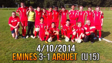 Emines 3-1 Arquet - U15 (Football) 4/10/2014