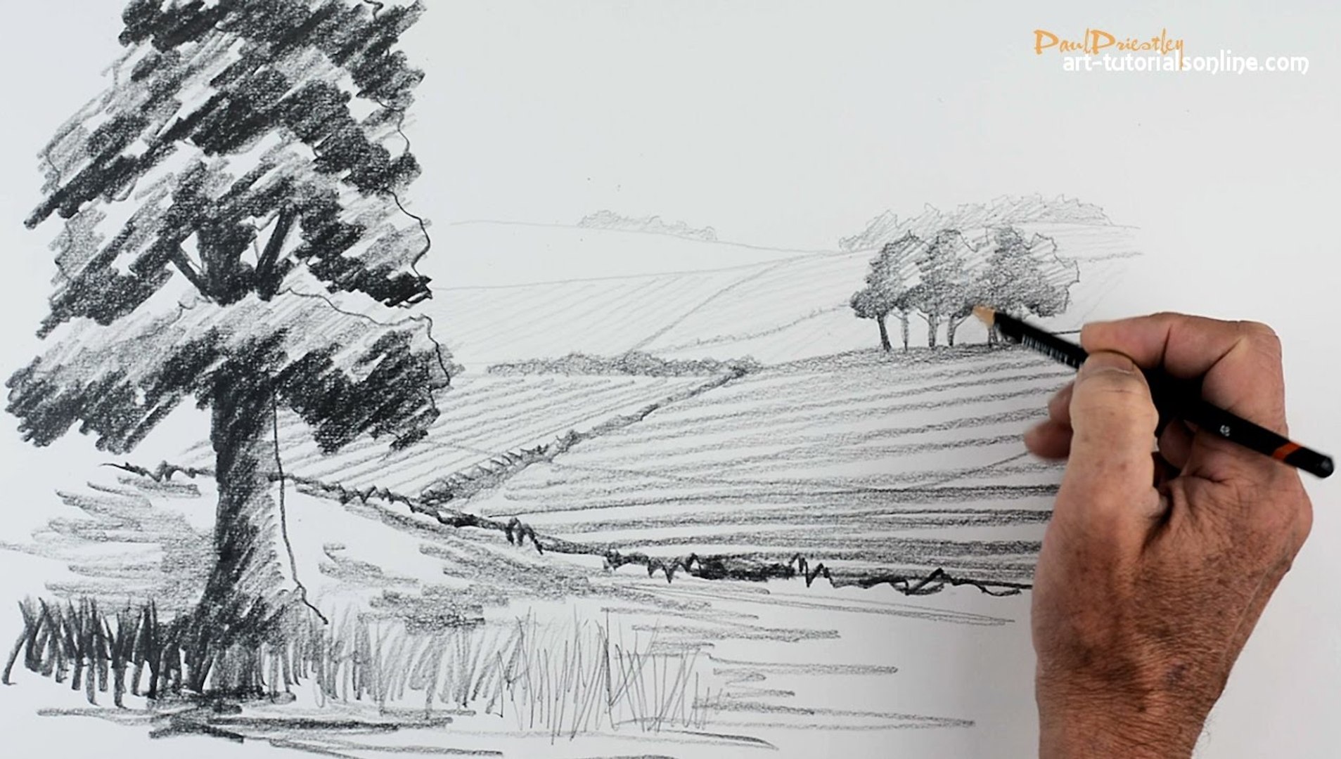 How To Draw A Landscape Drawing