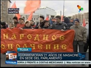 Rusos recuerdan masacre de 1993 en el Parlamento