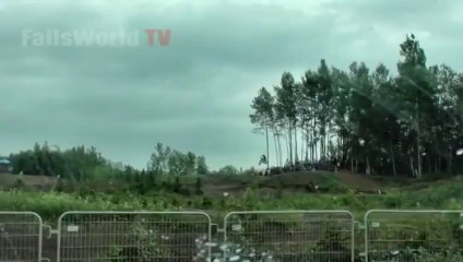 Close Call Between Lightning and Motocross - Fails World