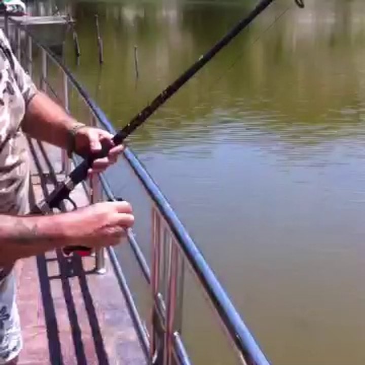 A British is fishing in a lake beside Sea. I'm questioning :)