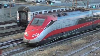 ETR500 Frecciarossa : Départ de la gare de Turin Porta Nuova