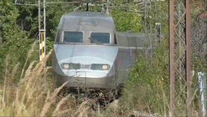 TGV : Au dessus de la ville de Modane en direction de l'Italie